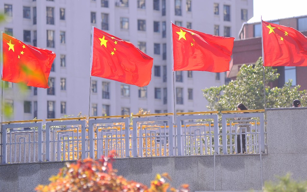 中国国旗飘扬霸气图片
